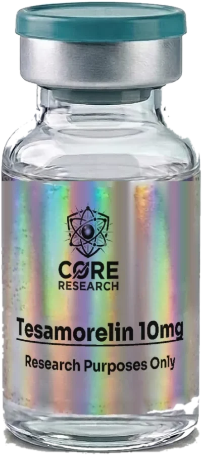 Tesamorelin 10mg vial with Core Research label, research use only